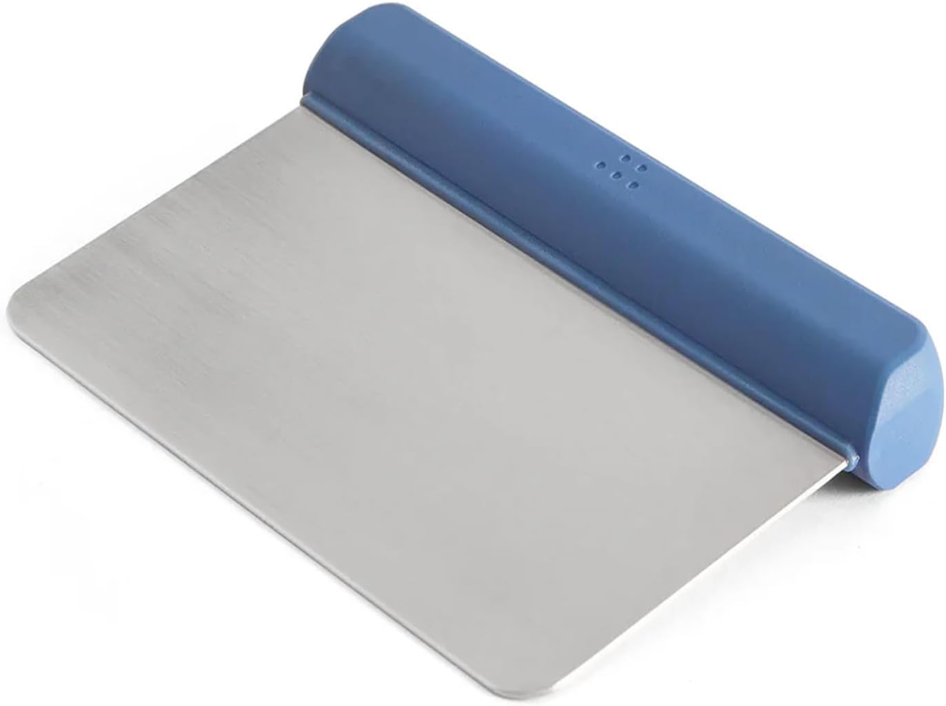 Misen Stainless Steel Bench Scraper - Versatile Food Scraper with Walnut Handle - Ideal for Kitchen, Pastry & Dough - Durable Cutting Board Scraper Tool for Effortless Transfer into Pots & Pans - Blue