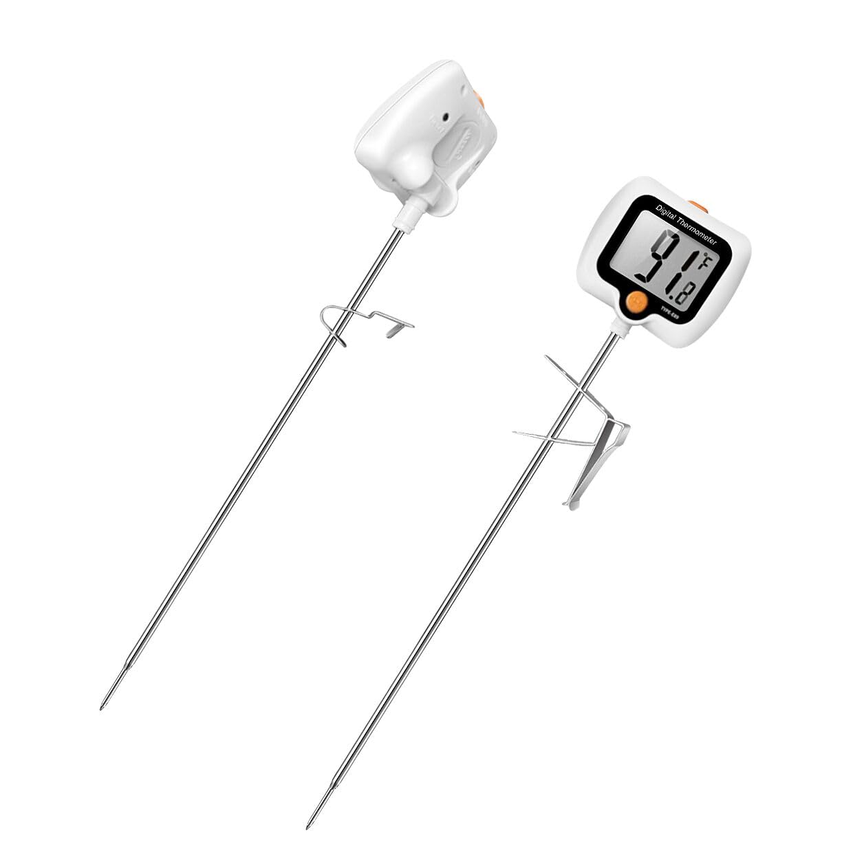 Candy Thermometer for Candy Making with Pot Clip,Best Instant Read Thermometer Digital for Cooking, Baking, Candy and Cheese Making – 10 Inch Probe, Large Rotating LCD Display, Essential Baking Tool