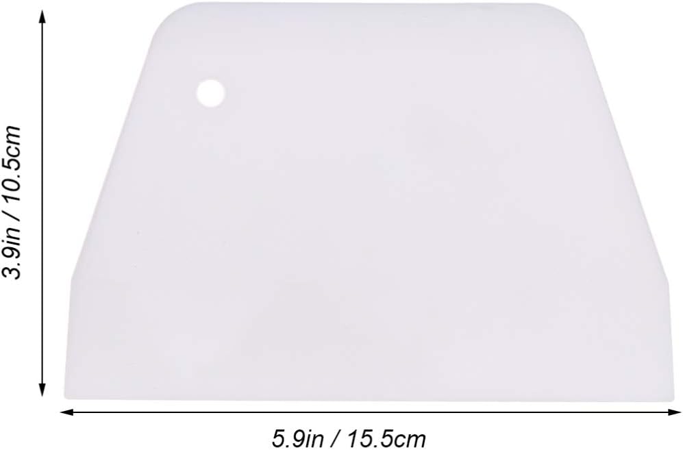 Cabilock 2pcs Cake Scraper Icing Smoother Flexible Plastic Cake Scraper Smoother for Bakery Pastry Cake Decoration Kitchen DIY Baking Tool