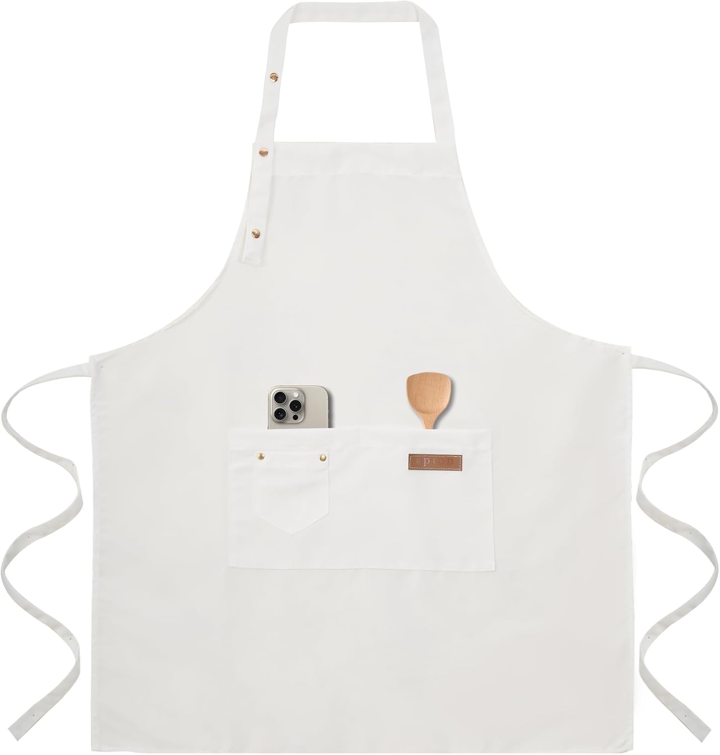 Tosewever Art Aprons for Women Painting Pottery Baking, Mens Buckle Straps Kitchen Apron with Pockets for Chef Cooking