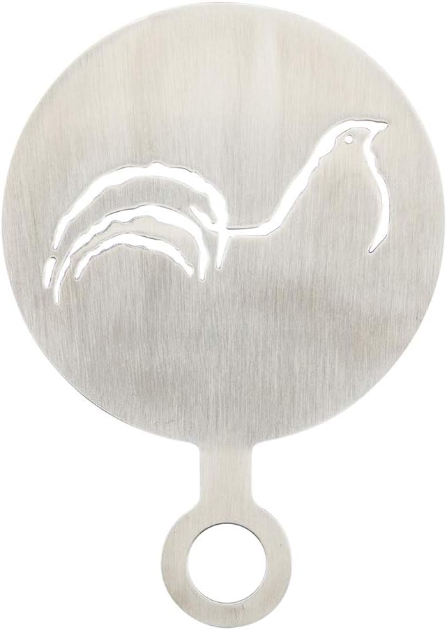 Restaurantware-Restpresso 4.75 Inch Latte Stencil, 1 Bird Coffee Stencil - Coffee Art Template, Decorate Cupcakes, Cakes, or Cookies, Stainless Steel Cappuccino Template, Heat-Resistant