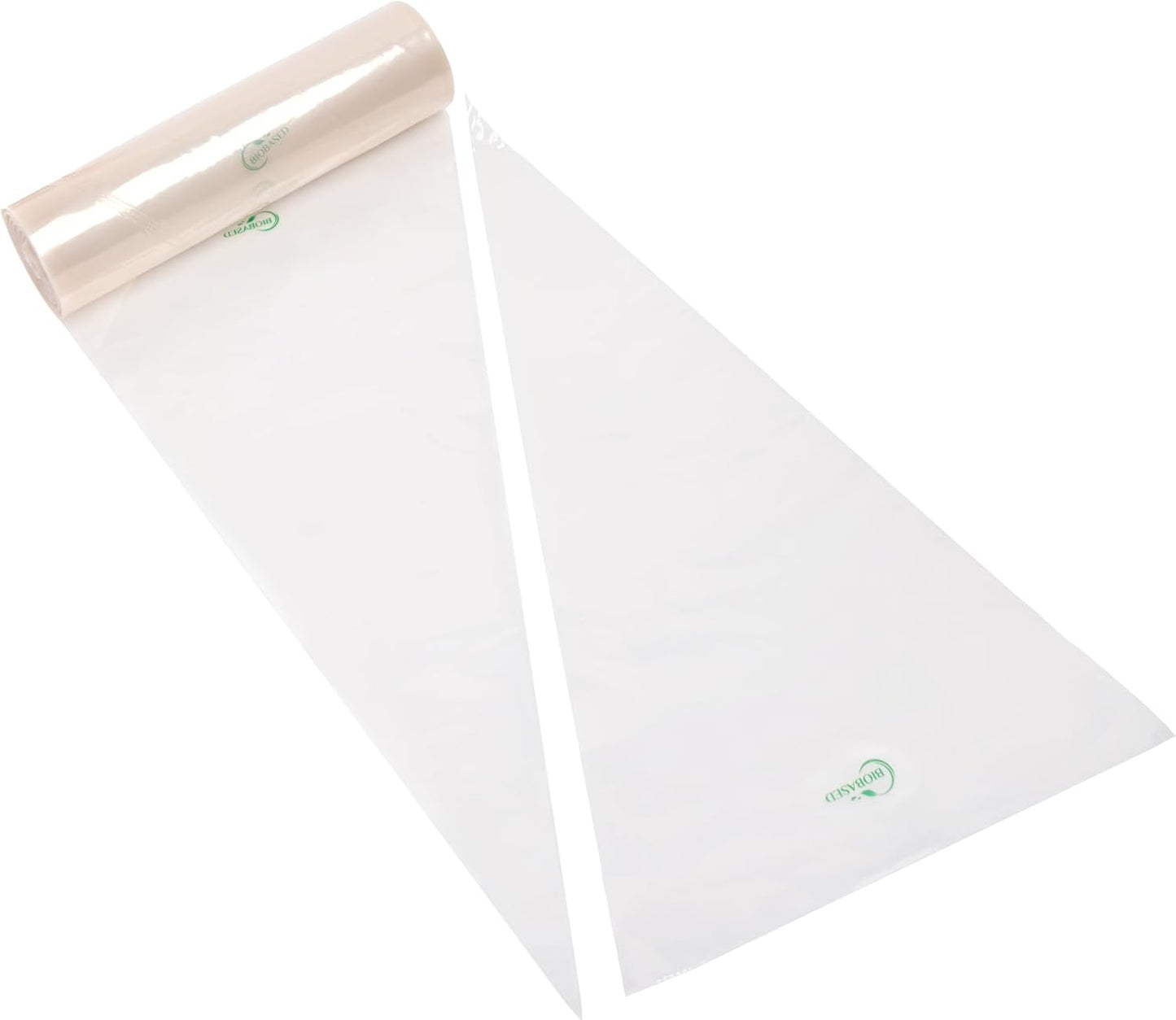 Keenpioneer Disposable Piping Bags, Biobased, 21 Inch, Extra Thick Cake Decorating Pastry Bags, Pack of 100 in a Dispenser Box, Clear, Professional Grade for Chefs and Home Bakers