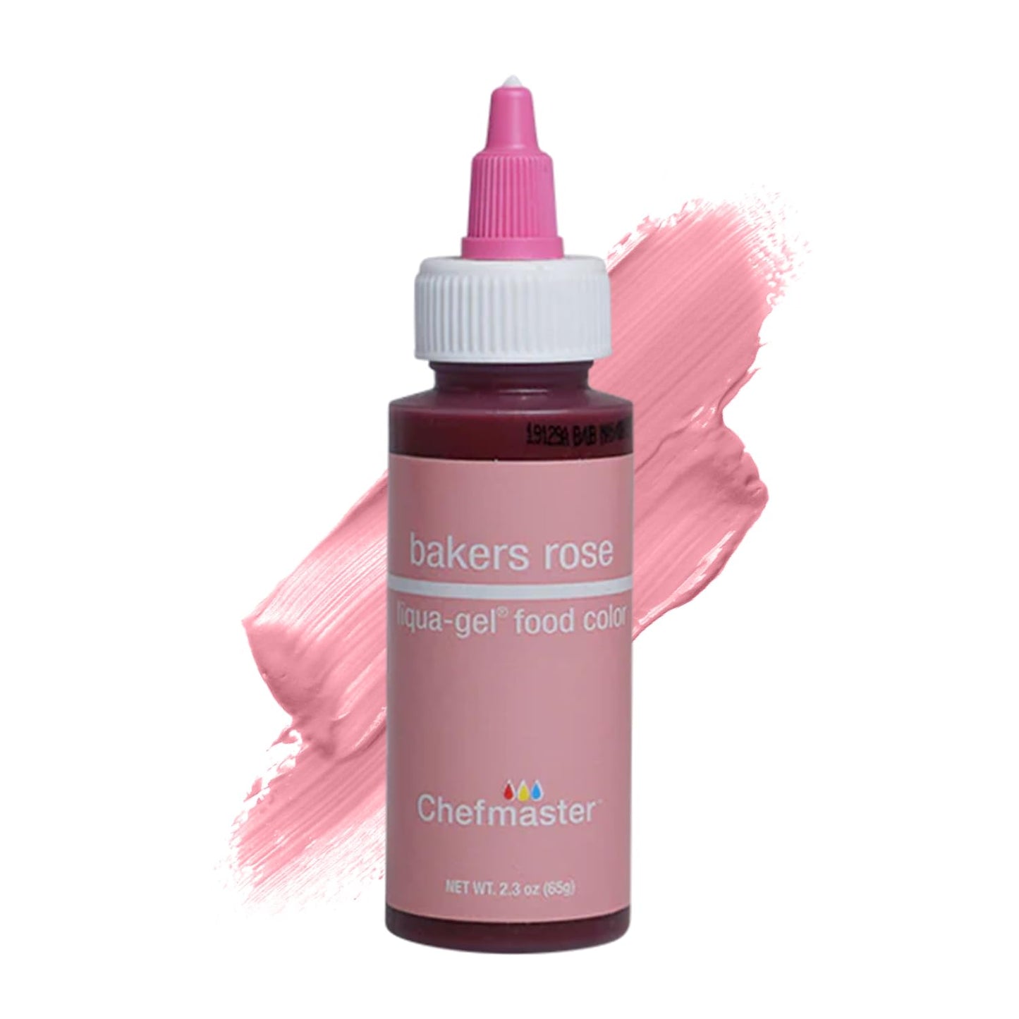 Chefmaster Bakers Rose Liqua-Gel® Food Coloring | Vibrant Color | Professional-Grade Dye for Icing, Frosting, Fondant | Baking & Decorating | Fade-Resistant | Easy-to-Use | Made in USA | 2.3 oz