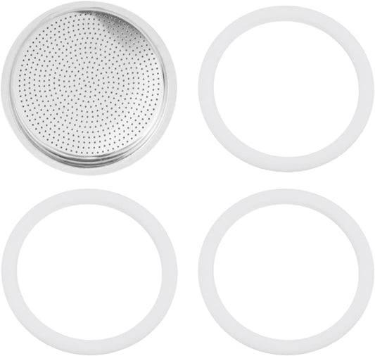 2/3/6/9/12 Cup Gasket & Filter For Stovetop Espresso Coffee Makers, Rubber Seal For Stove Top Coffee Maker Moka Pot, Silicone Gasket Seals, Espresso Machine Replacement Parts(12 cup)
