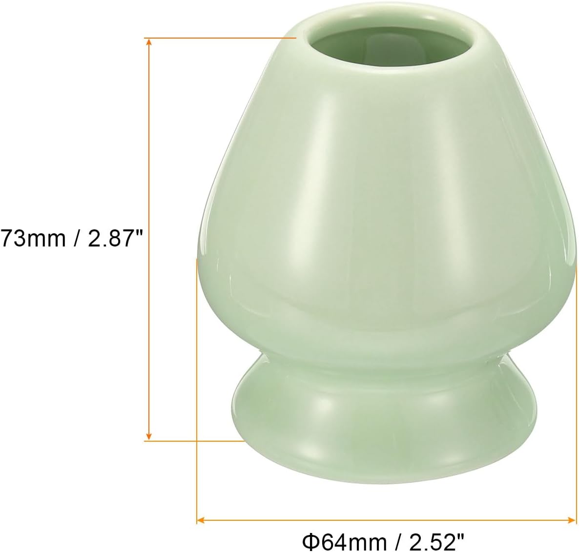 HARFINGTON Ceramic Chasen Stand 73mm Matcha Whisk Holder Teas Set Whisks Stand Traditional Matcha Tea Chasen Holder Tea Set Accessories for Tea Tasting, Yellow