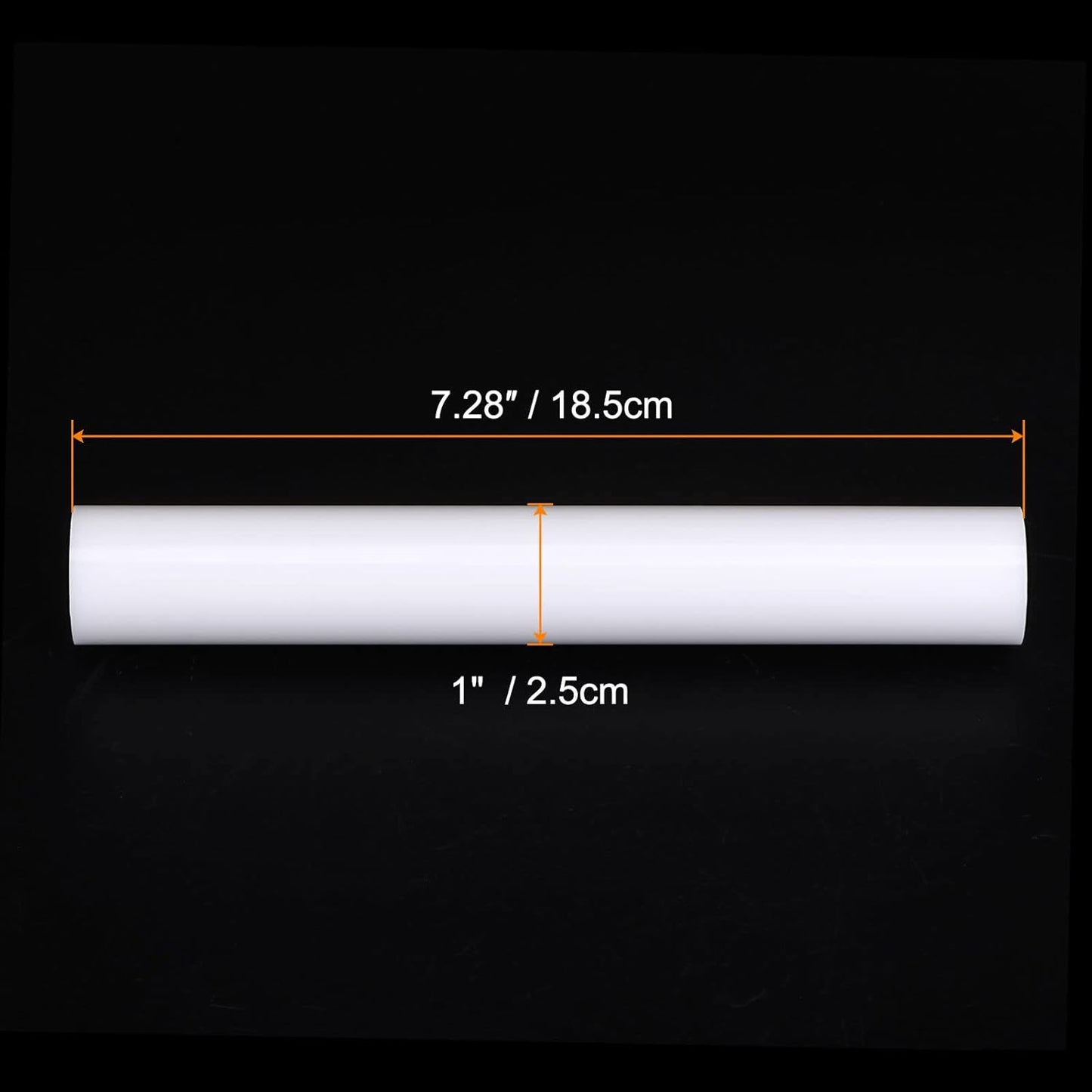 HARFINGTON Acrylic Clay Roller 7.28 Inch x 1 Inch Solid Non-Stick Plastic Round Tube Roller Polymer Clay Rod Fondant Rolling Pin for Shaping, Sculpting, Modeling DIY Crafts, White