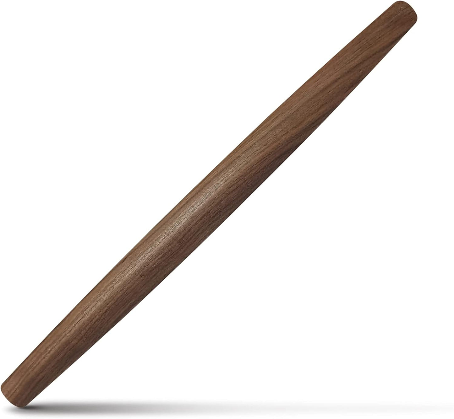 French Rolling Pin (17 Inches) –WoodenRoll Pin for Fondant, Pie Crust, Cookie, Pastry, Dough –Tapered Design & Smooth Construction - Essential Kitchen Utensil,Walnut Wood