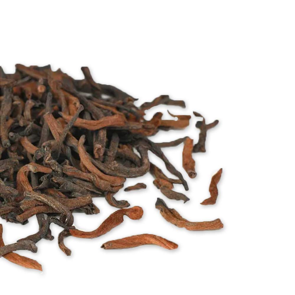 TIAN HU SHAN Puerh Tea - Ripe Pu'erh, Aged Black, 8 Ounce (Pack of 1)