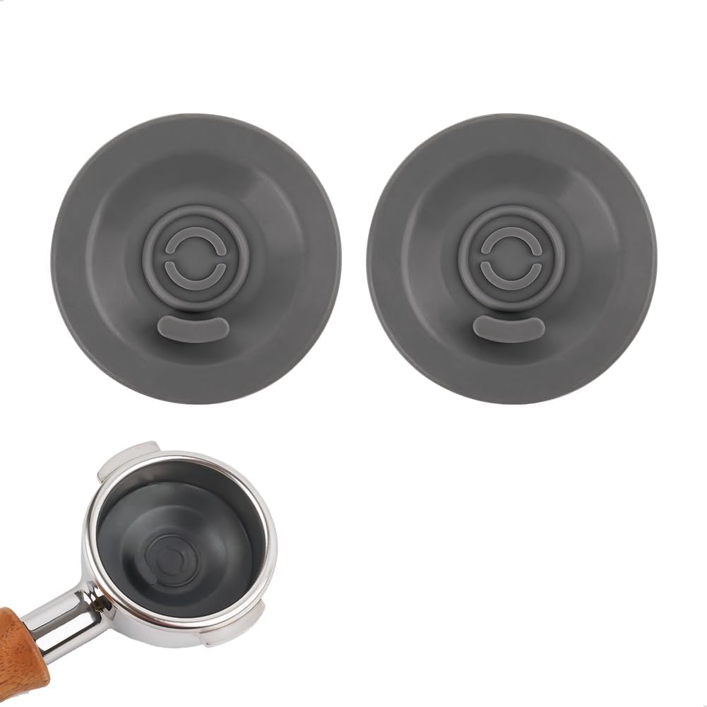 2pcs watchget 54mm Blind Filter Backflush Disk compatible with Breville Espresso Machines, Silicone Cleaning Gasket - Heat-Resistant & Durable Backwash Plate(Grey)