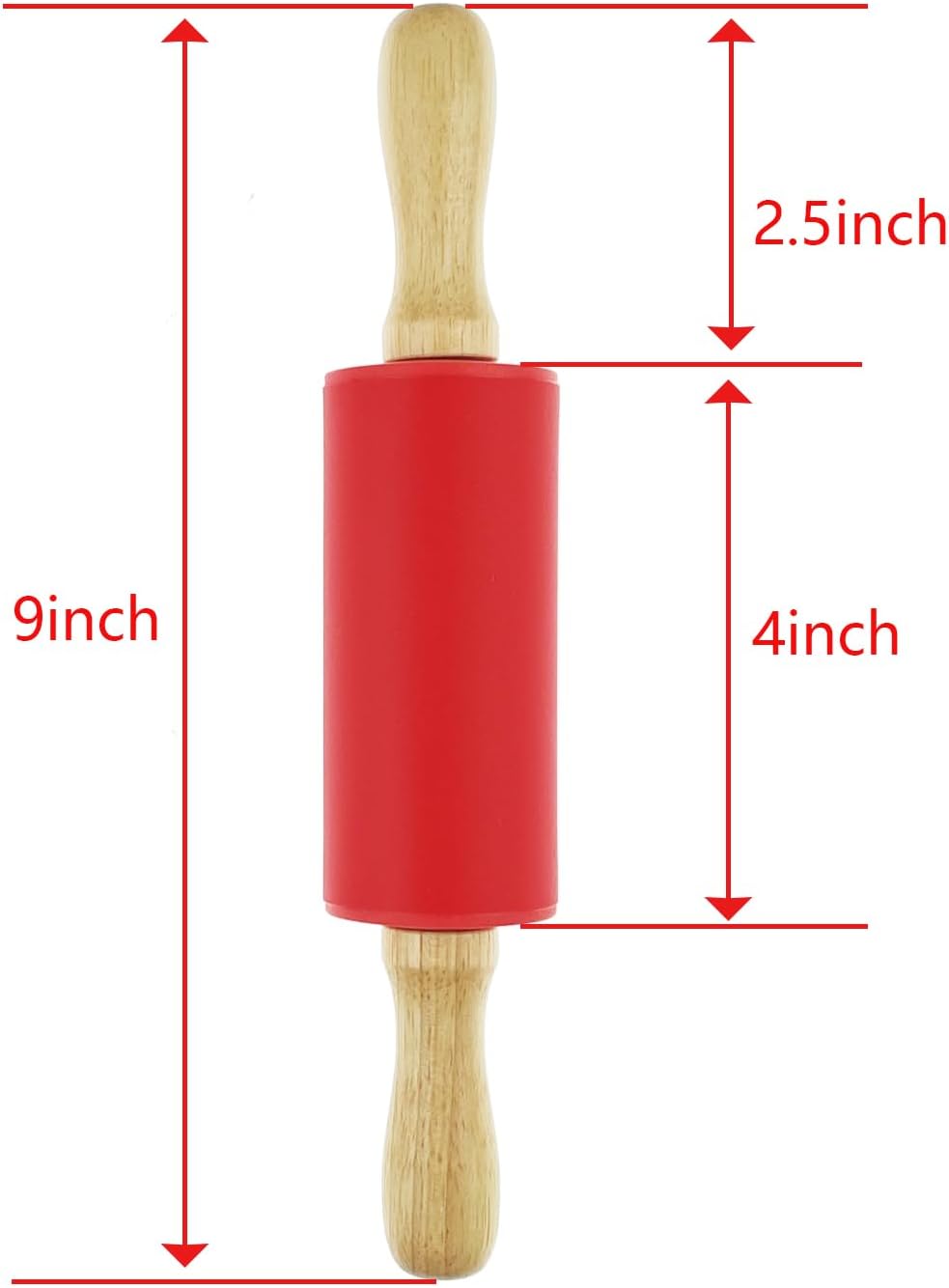 12 Pack Mini Small Rolling Pin for Kids, 9 Inch Kids Rolling Pin Wooden Handle