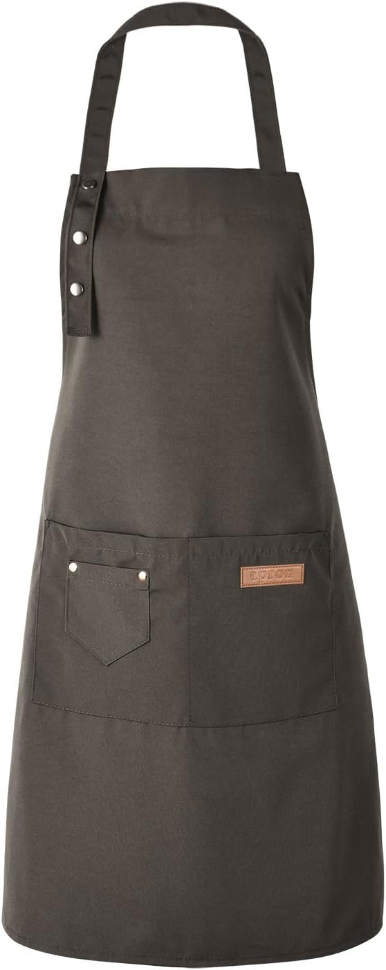 Tosewever Art Aprons for Women Painting Pottery Baking, Mens Buckle Straps Kitchen Apron with Pockets for Chef Cooking