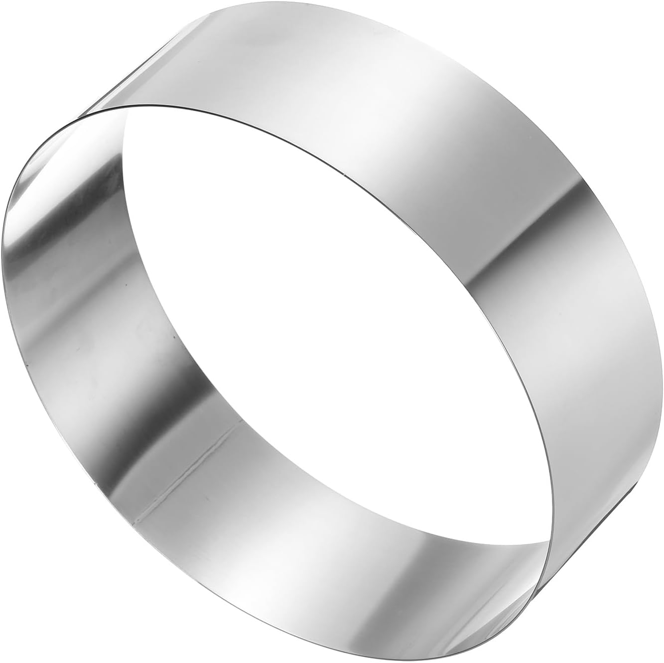 HARFINGTON Round Cake Ring 9 x 2.75 Inch Seamless Stainless Steel Pastry Mousse Dessert Ring Mirror Coating for Baking Cooking Making Tool