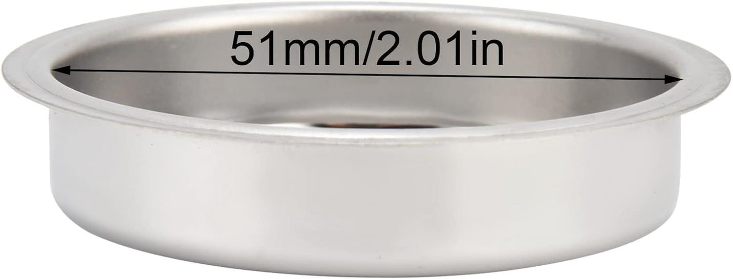 Coffee Machine Inserts, 51mm Stainless Steel Back Flush Insert Metal Blind Filter Coffee Blind Filter for Espresso Machine