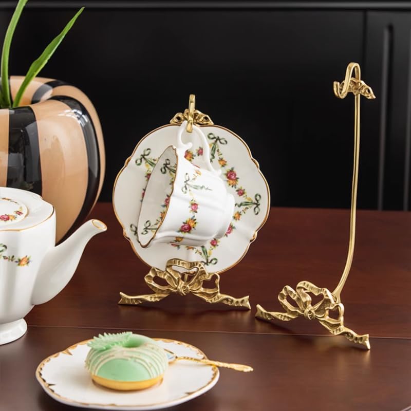 1 Mug Hooks, Brass Material, Classic Durability, countertop Teacup Display Stand, Vintage Coffee Mug Storage Stand, for Restaurants, cafes and Kitchens, Home Decor, Home Storage。 (Large)