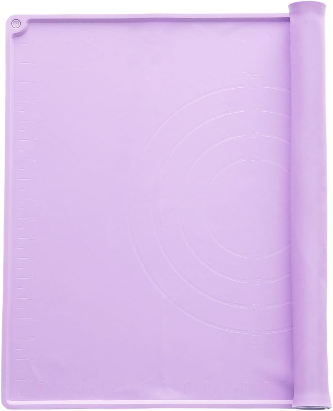 uxcell Silicone Pastry Mat, 19.7" x 15.8" Silicone Baking Mat with Measurements, Non-Stick Dough Rolling Mat for Making Pastry Cookies Bread Pizza Purple