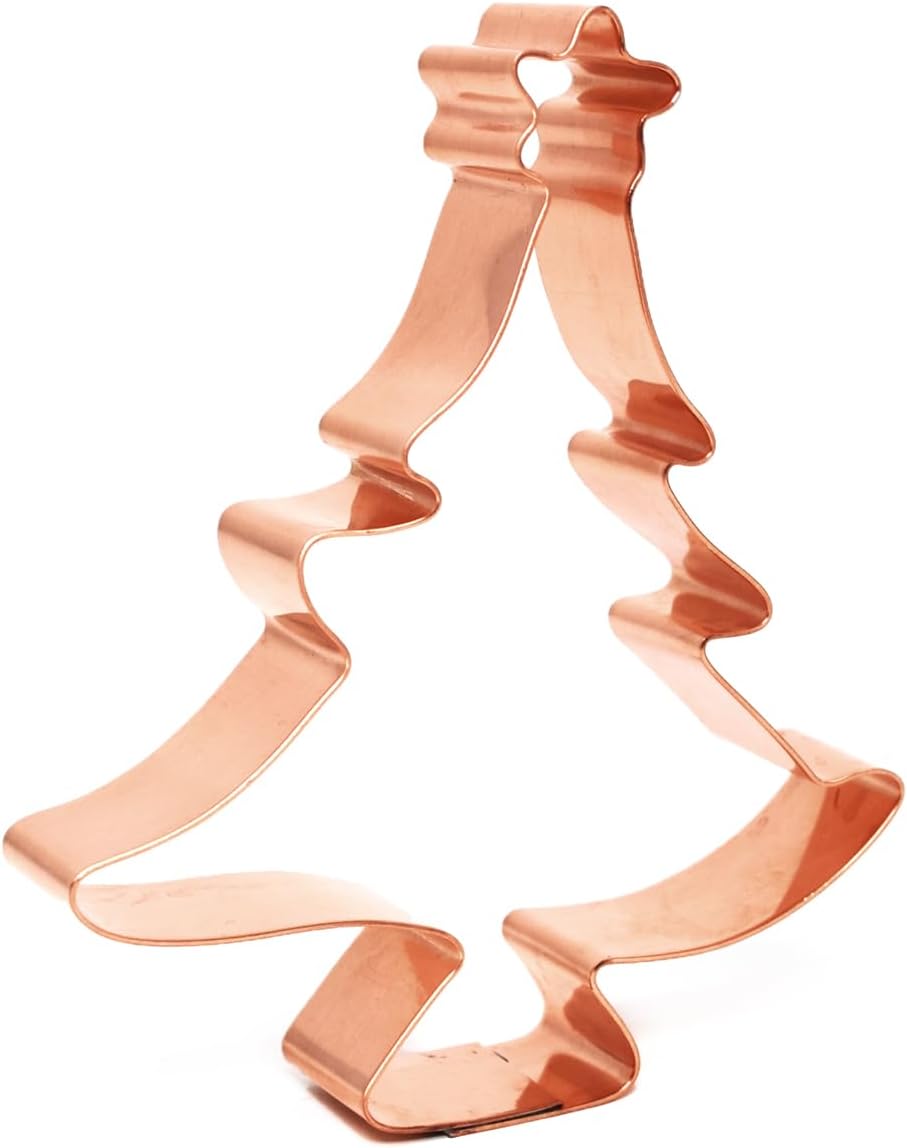 Large Christmas Tree with Star Cookie Cutter 5.5 Inch Handcrafted in USA by The Fussy Pup