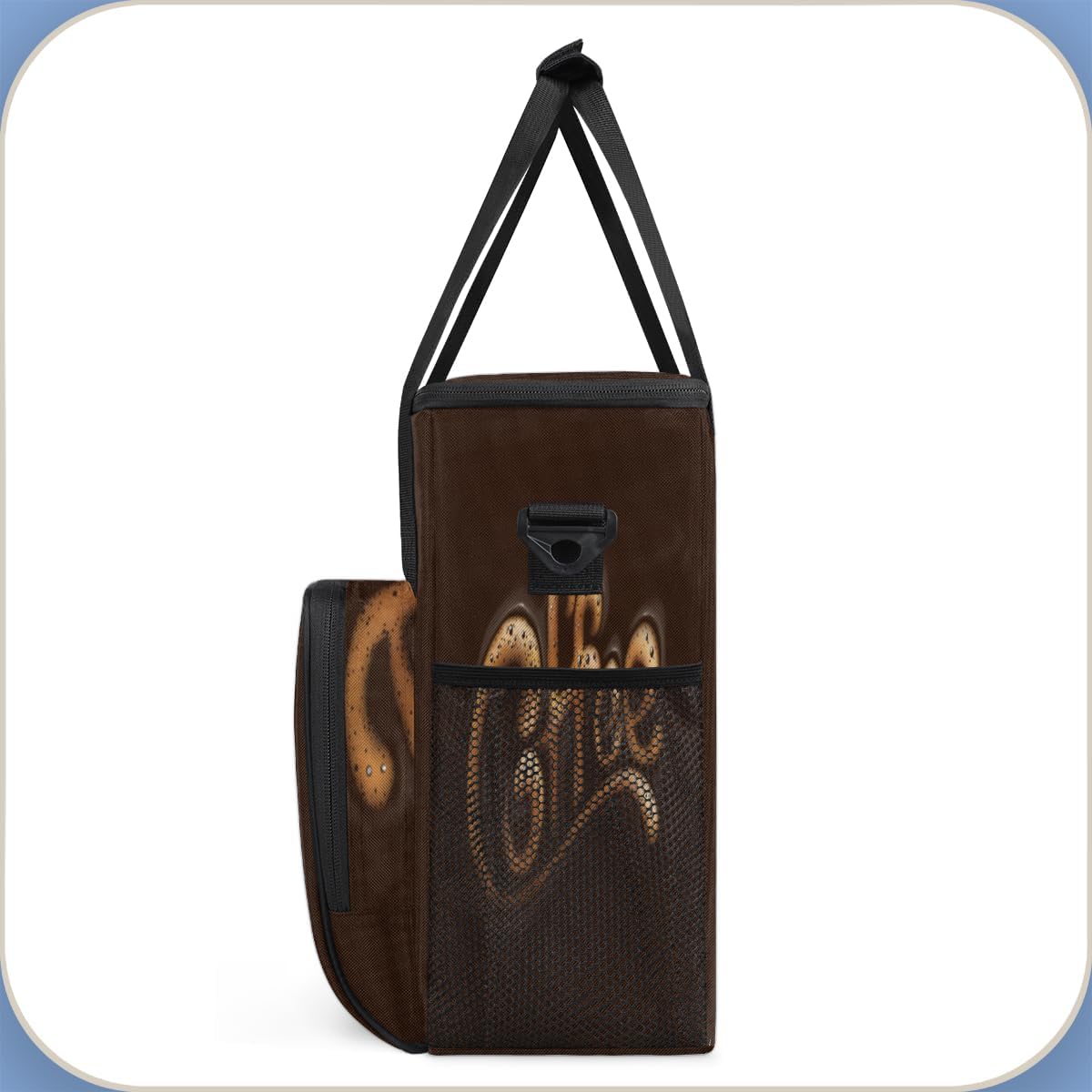 Brown Coffee Cafe Maker Carrying Bag Travel Case Compatible with Keurig K-Mini or K-Mini Plus Portable Single Serve Coffee Brewer Case with Pockets for K-cup Pods