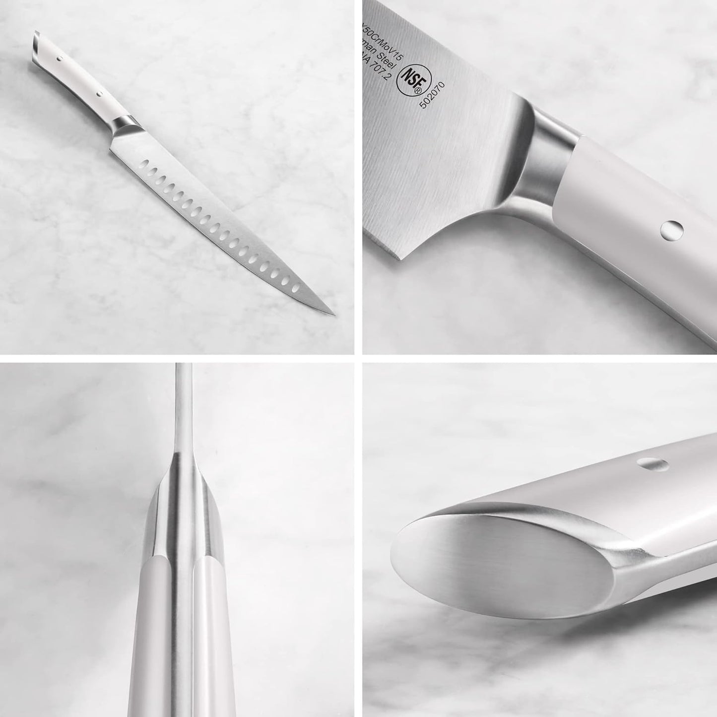 Cangshan HELENA Series German Steel Forged 2-Piece Carving Set (White)