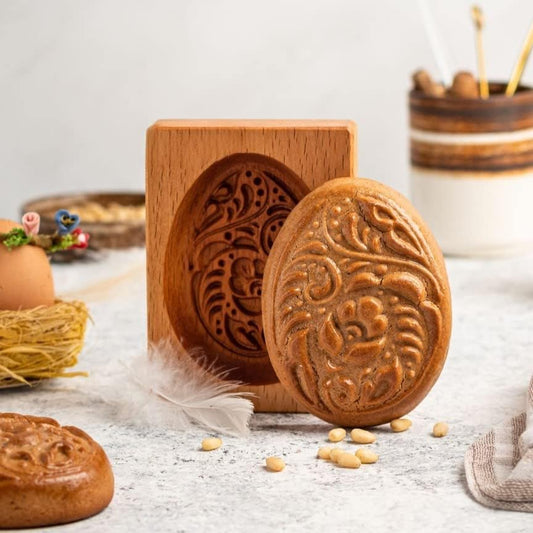Wooden Cookie Molds, Wooden Cookie Stamps for Baking, Easter Eggs Gift, Springerle Cookie Molds