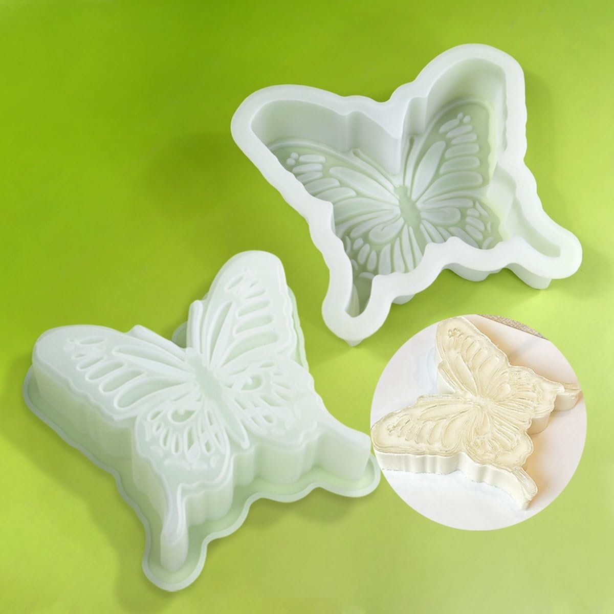 mostsom 3D Butterfly Design Silicone Mousse Mold DIY Dessert Pudding Chocolate Mould Wedding Cake Decorating Tools Bakeware (A_ Butterfly)