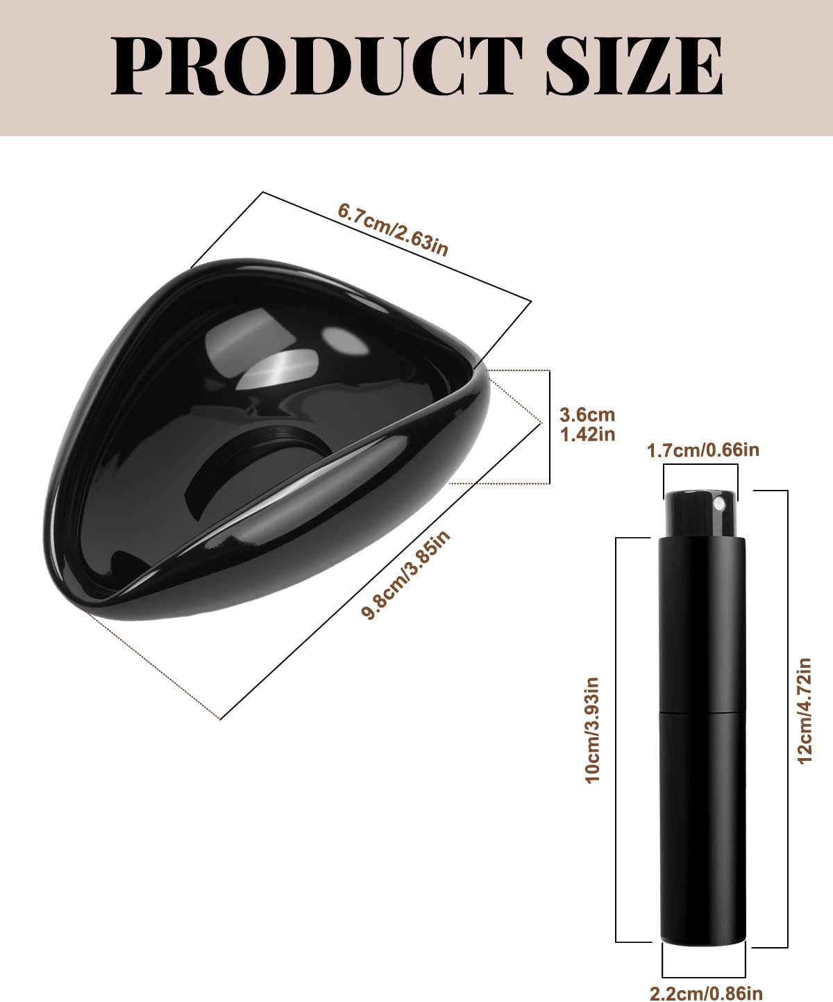 Ceramic Espresso Dosing Cup & 10ml Aluminum Glass Coffee Spray Bottle, Coffee Dosing Cup Precision RDT Kit for Baristas & Home Brewing, Black