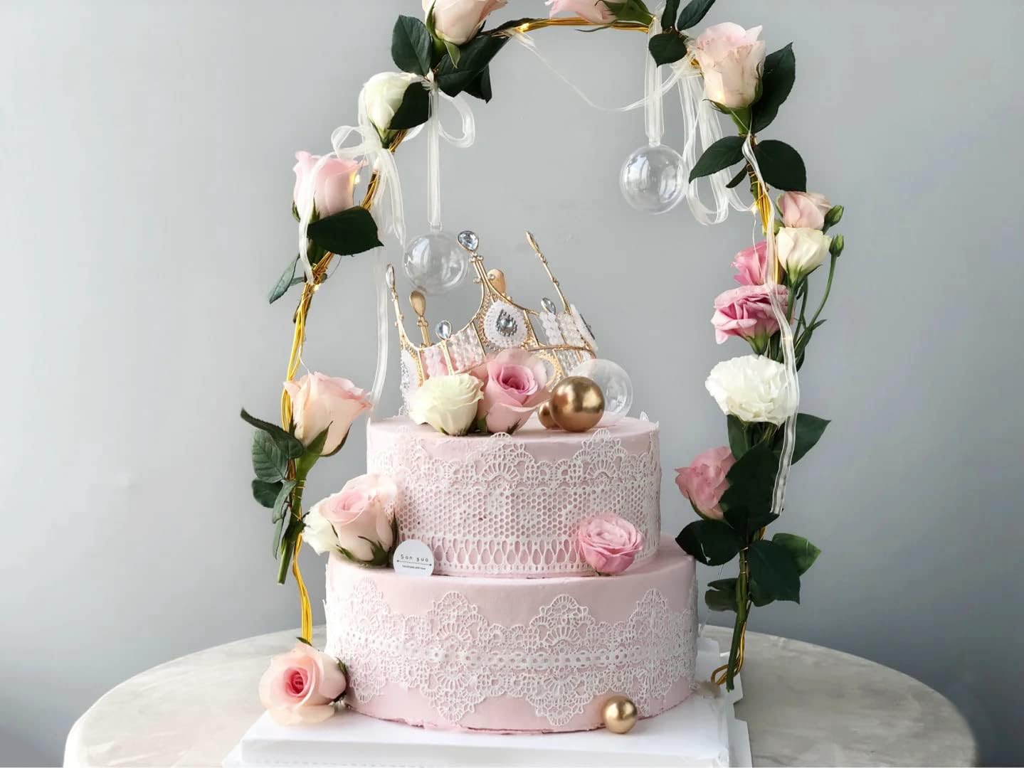 Embossing Lace Fondant Molds, Multi Circle Flowers Lace Mat Wedding Cake Decoration Tool, Silicone Lace Mat Mold for Cakes