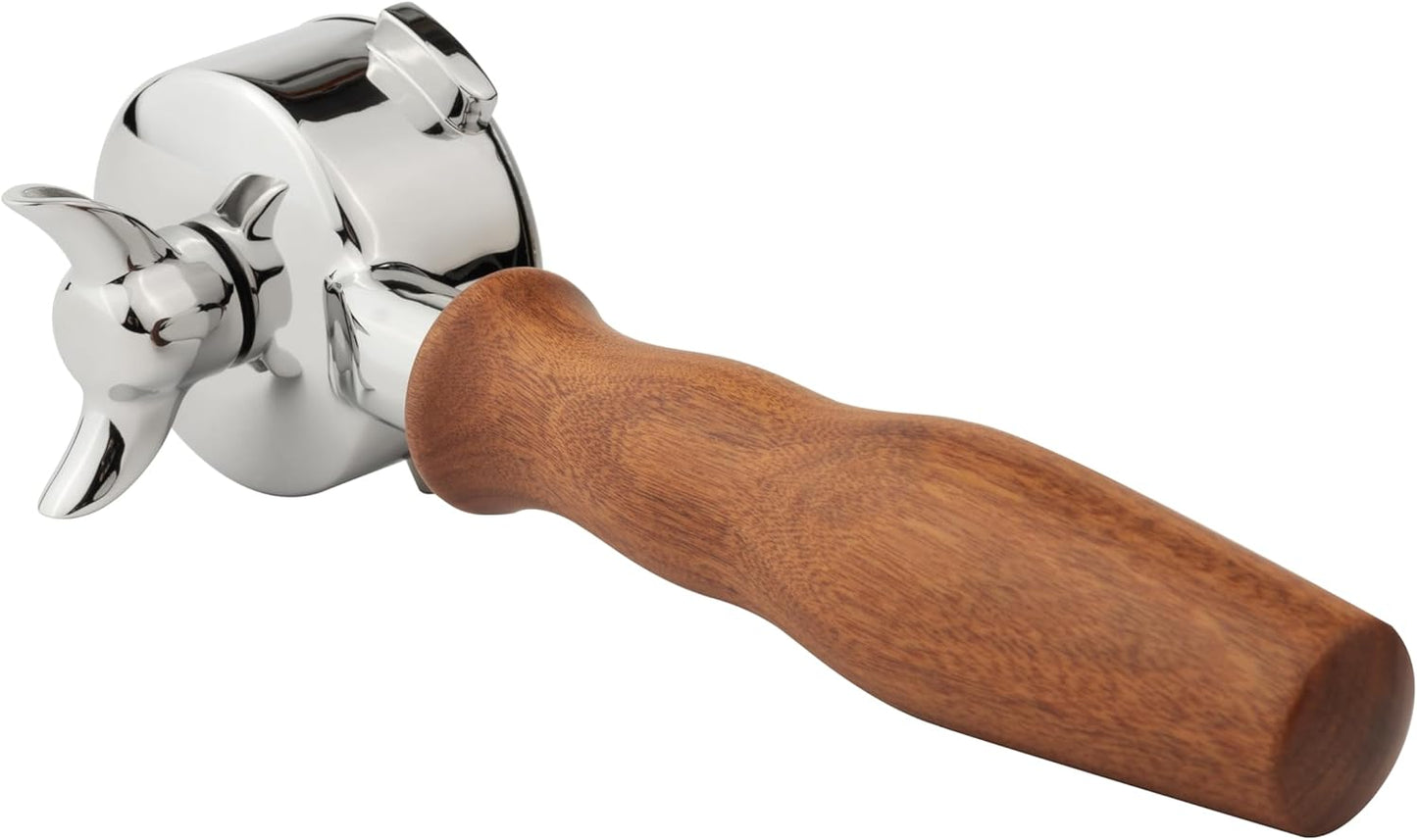 LILQ 54mm Spouted Portafilter Compatible with Breville Barista Express, Barista Pro, Bambino, and More – 18-20g basket included (Rosewood, 54mm Double Spouts)