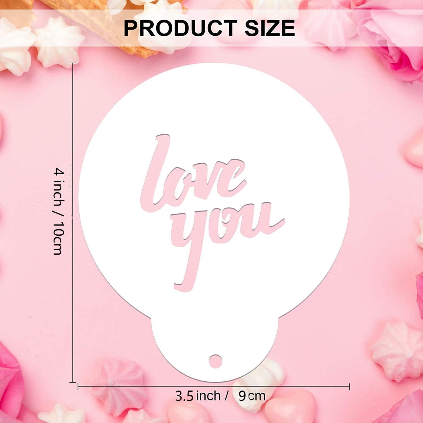 Konsait Coffee Stencil, 15 Pieces Latte Art Stencils for Coffee Decorations, Oatmeal Cupcake Cake Cappuccino Mousse Hot Chocolate Valentines Day