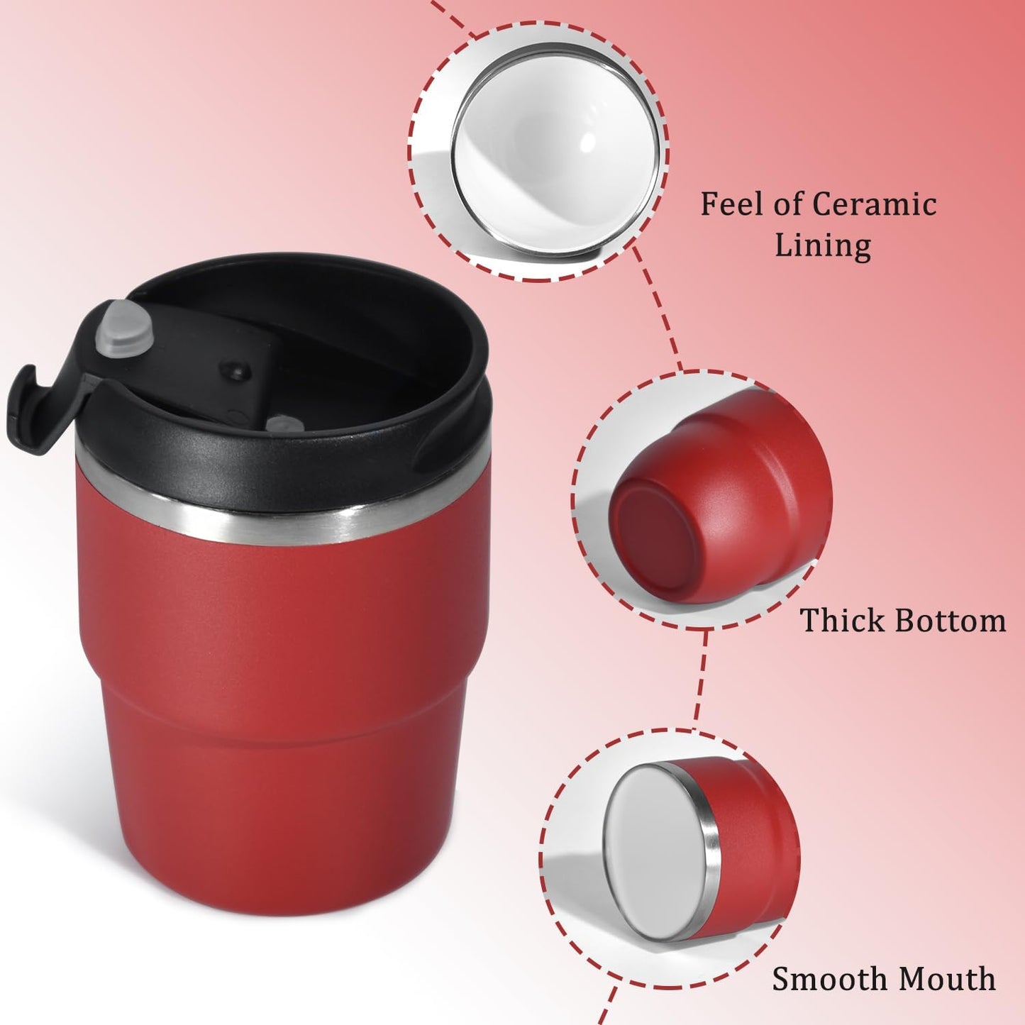 4oz Espresso Cups, Insulated Espresso Cups Set of 2, Expresso Shots Cup, Stainless Steel Shot Glasses for Coffee, Portable Espresso Travel Mug for Camping