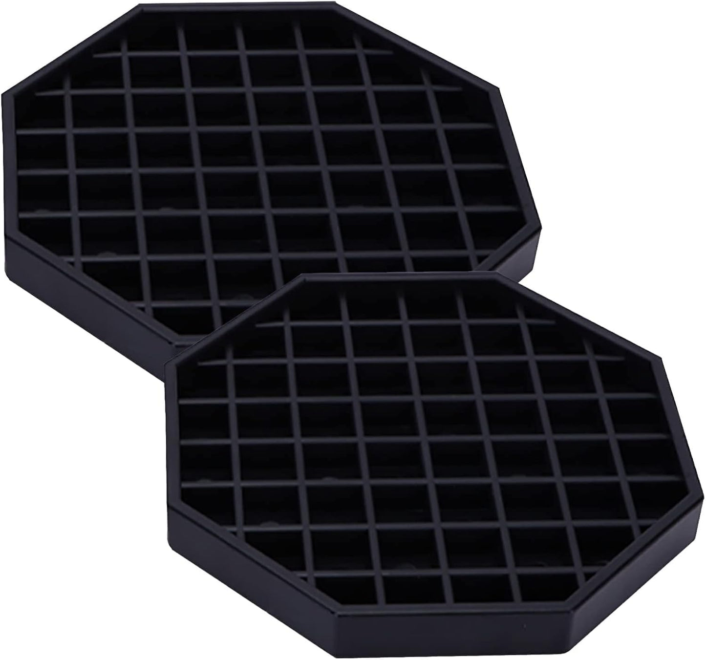 Drip Trays 6" Coffee Countertop Octagon Drip Tray Black Plastic Coffee Drip Tray With Honeycomb Grid, Pack of 2 (2 Pcs 6")