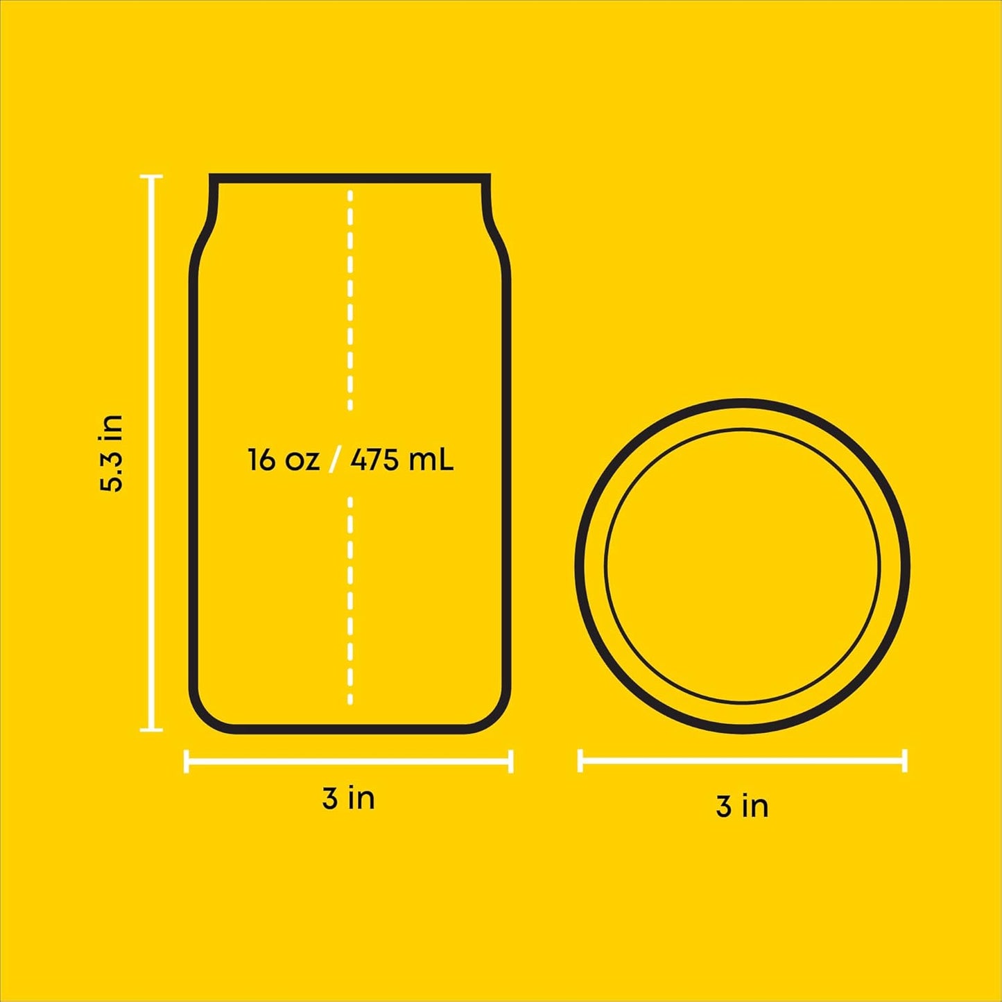 JoyJolt Disney Stitch Island Vibes Glass Tumblers with Lids and Straws, 16oz Glass Cups with Lids and Straws, Can Shaped Drinking Glasses Set of 4, Stitch Stuff, Disney Gifts for Adults