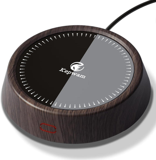 Mug Warmer - 25W Coffee Warmer for Desk Auto Shut Off, 3-Level Temp with Indicator Lights, Smart Candle Warmer Plate, Cup Warmer Heated Coaster for Coffee, Milk, Tea, Safely Use for Office/Home