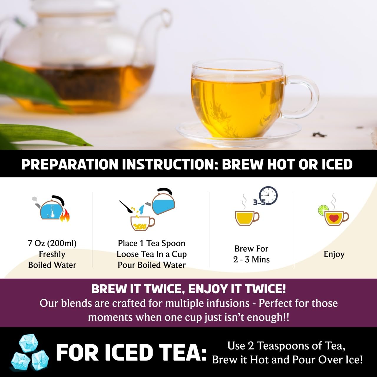 BREWIX, Darjeeling Tea Leaves from Hills of Himalayas (50+ Cups, 3.53oz/100g) | Pure Loose Leaf Darjeeling Black Tea | Long Leaf Grade | Straight From Source In India