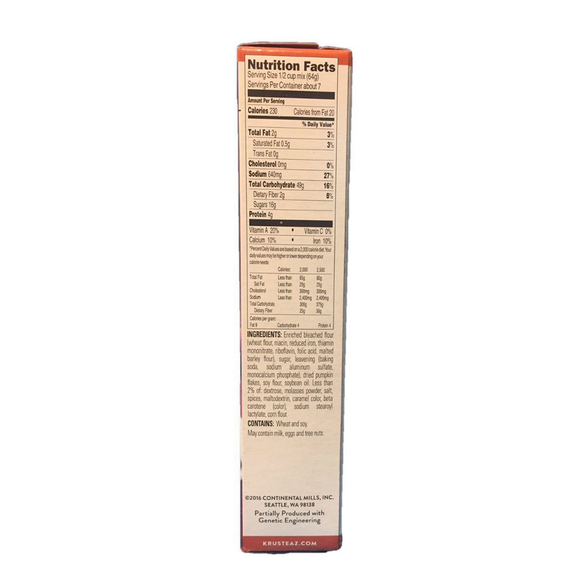 Krusteaz Baking Mix, Pumpkin Spice Complete Pancake Mix, Light & Fluffy, Made with Real Pumpkin & No Artificial Flavors or Preservatives, 16 OZ Box (Pack of 2)