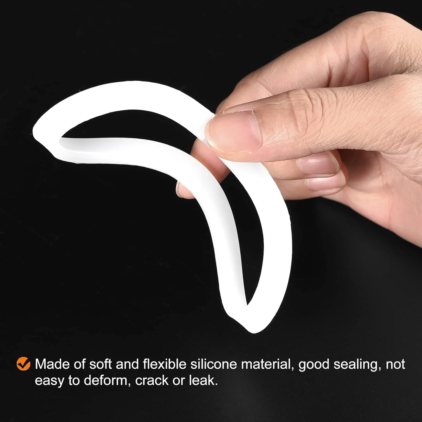 MECCANIXITY Gasket Seal Coffee Maker White Silicone Ring Replacement 42x55x2.2mm for 2-Cup Aluminium Coffee Pot, Pack of 5