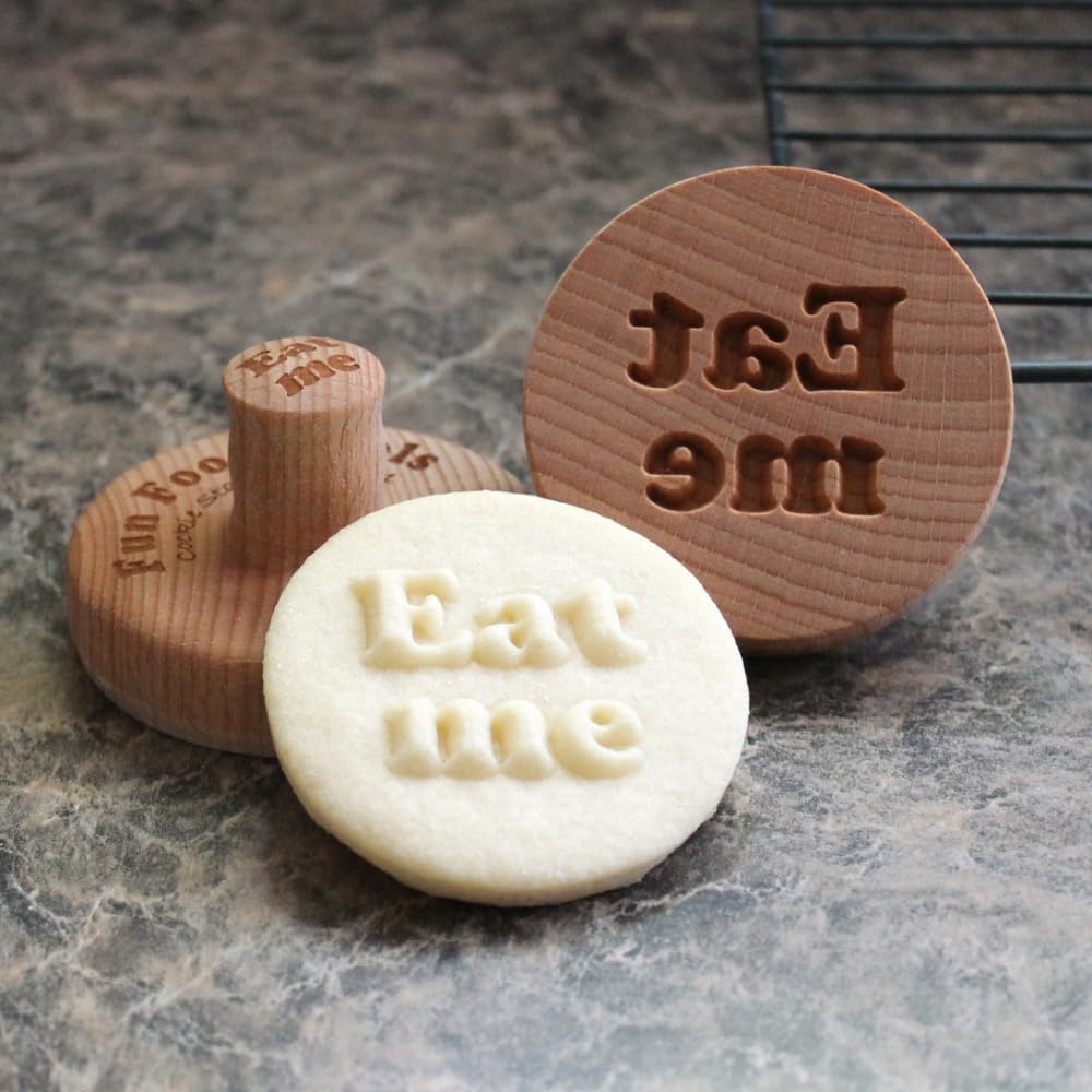 Wood Cookie Stamp, 2.5 Inch (Eat me CS-111)