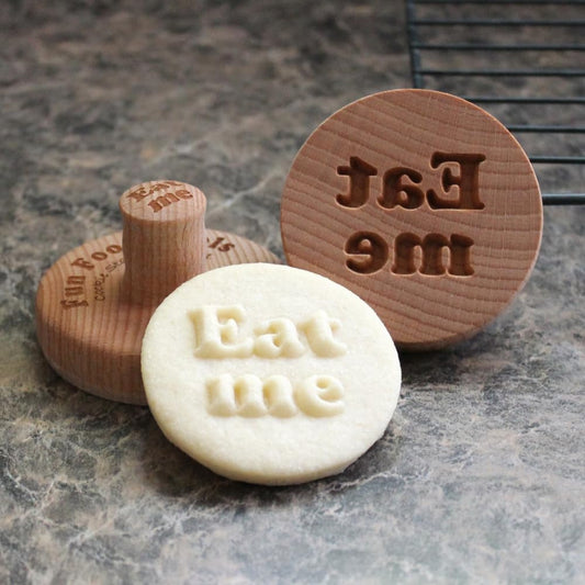 Wood Cookie Stamp, 2.5 Inch (Eat me CS-111)