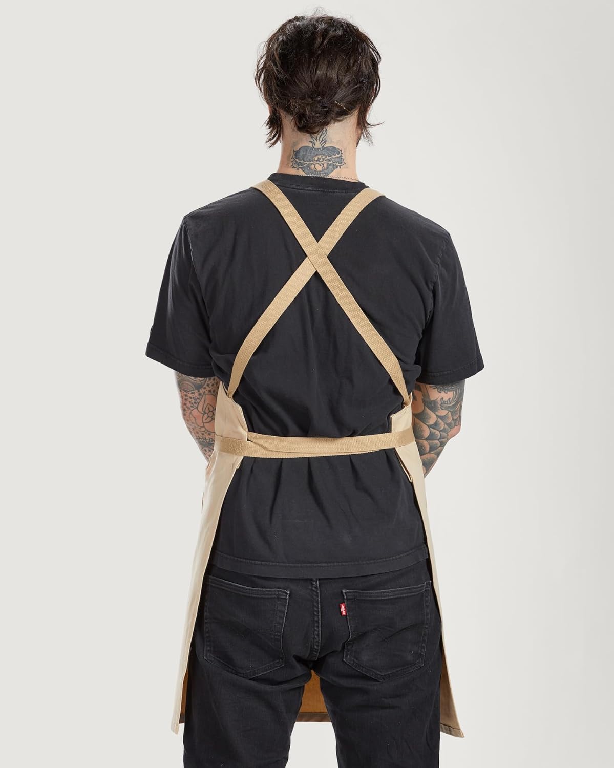 Caldo Crossback Kitchen Apron for Cooking (Bone)