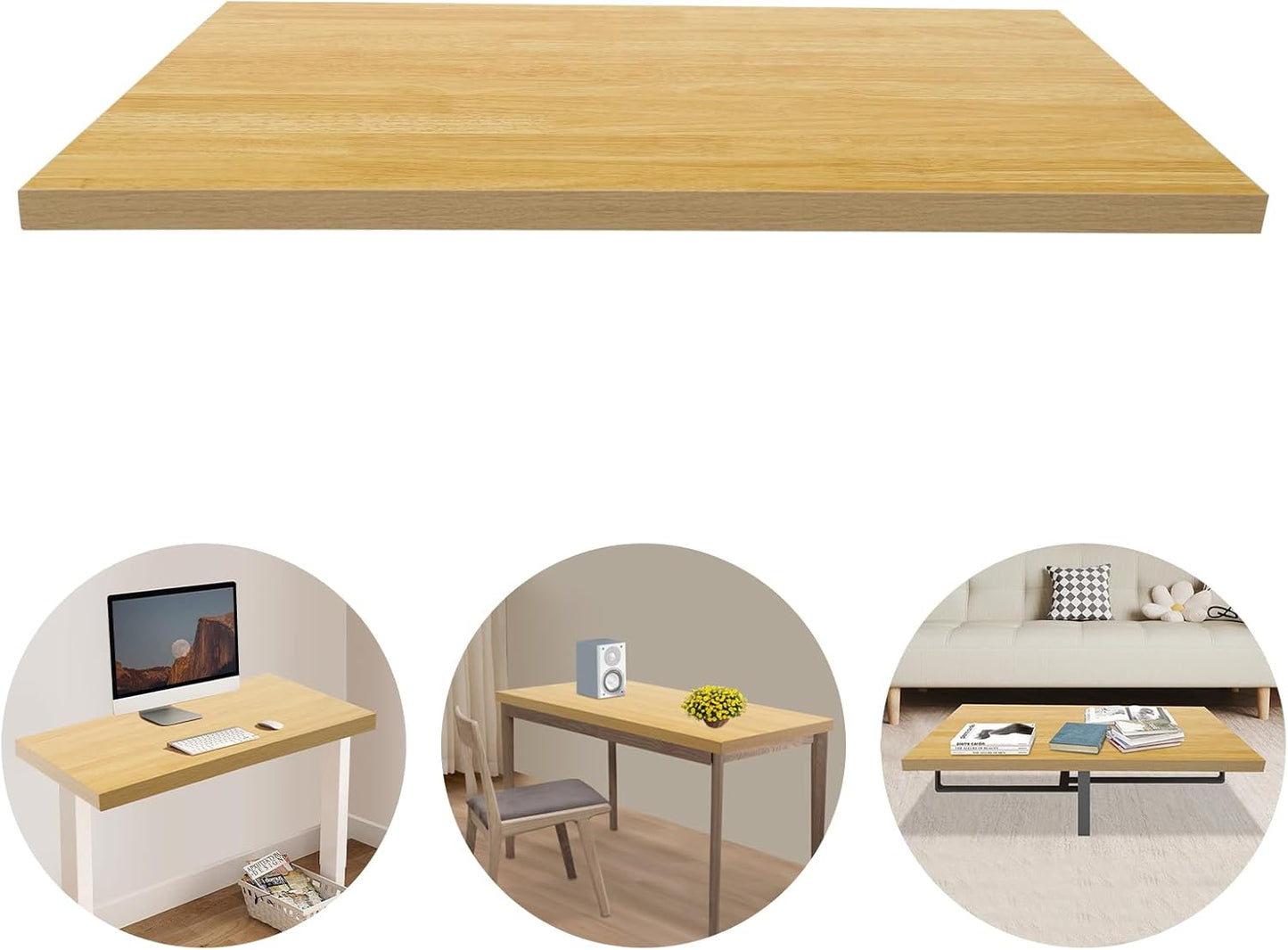 Butcher Block Countertop | 30x18in Wood Board Countertop | DIY Washer Dryer/Island/Kitchen Counter-top | countertop Cutting Board | 1102lbs Load Capacity | Wood Color | NO Base Legs, 1.38in Thick