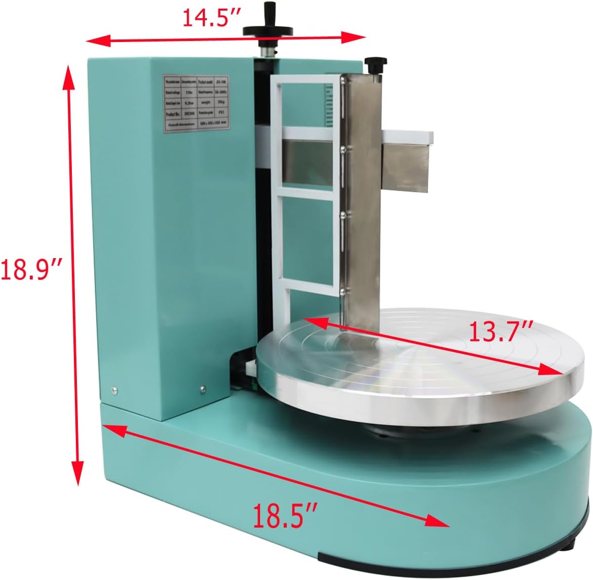 Cake Cream Spreading Coating Smearing Machine Cake Decorating Coating Machine Cake Cream Smoother Adjustable Cake Scraper for 4-12inch Cake 304 Stainless Steel Green