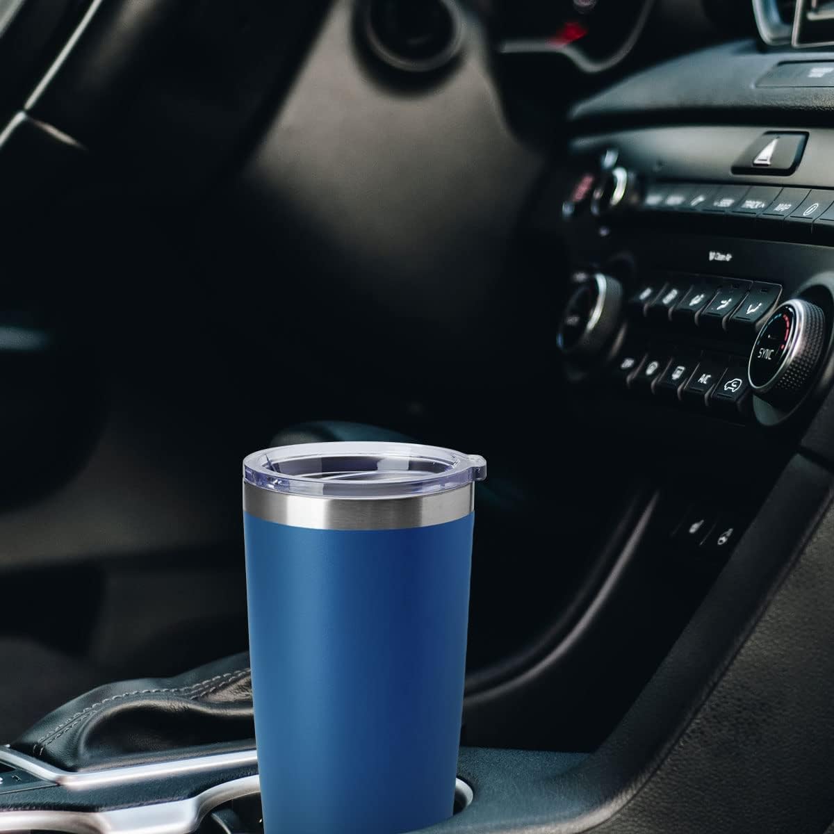 HASLE OUTFITTERS 20oz Tumblers Stainless Steel Mugs with Lid Double Wall Vacuum Insulated Coffee Cups for Cold & Hot Drinks (20oz-Dark Blue, 8 Pack)