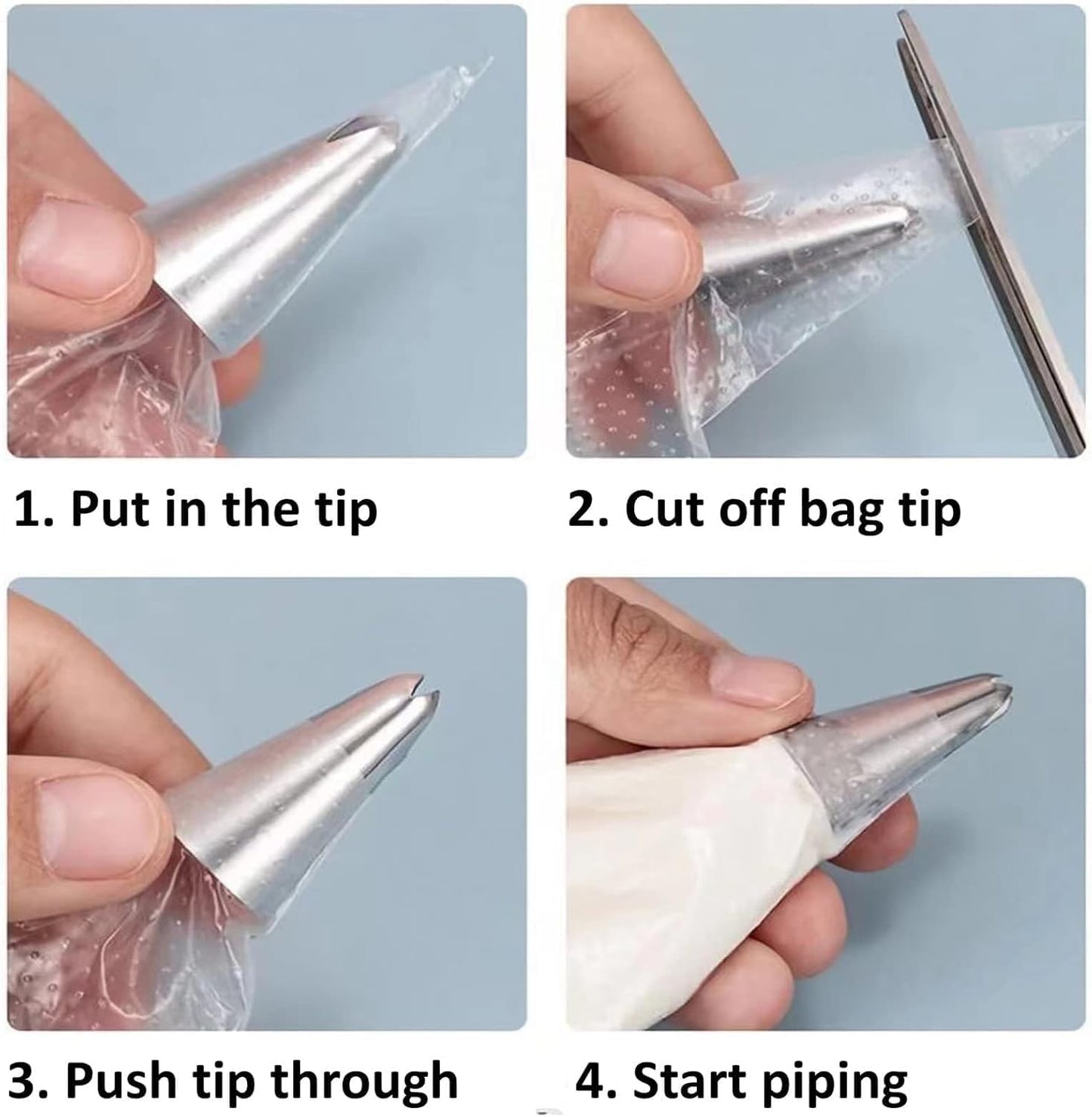 15 inch Pastry Piping Bags Disposable, AMBESTAR 200 Pcs Anti Burst Icing Bags for Frosting Decorating Cake Cupcake Cookie Decoration, Dessert Decorating & Pastry Bags, Practical Kitchen Tools