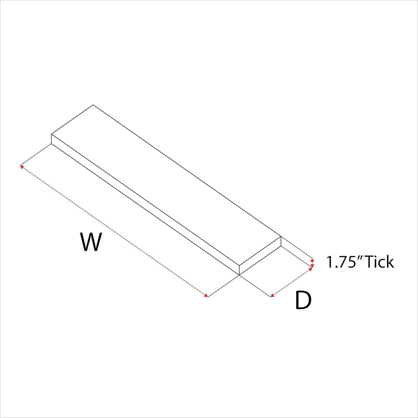 URBANDI, Rustic Floating Shelves, Set of 2, Hidden Bracket, Solid Wood, Heavy Duty, Wall Mounted Shelves, (Provincial, 48Wx8D)