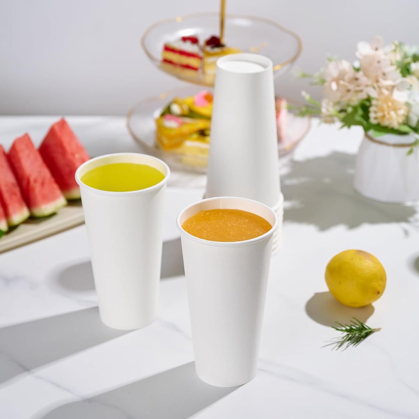 LITOPAK 1000 pack Paper Cup Disposable 20 oz, Bulk White Paper Cups, Hot Paper Coffee Cups for Offices, Schools, Shops, Restaurants