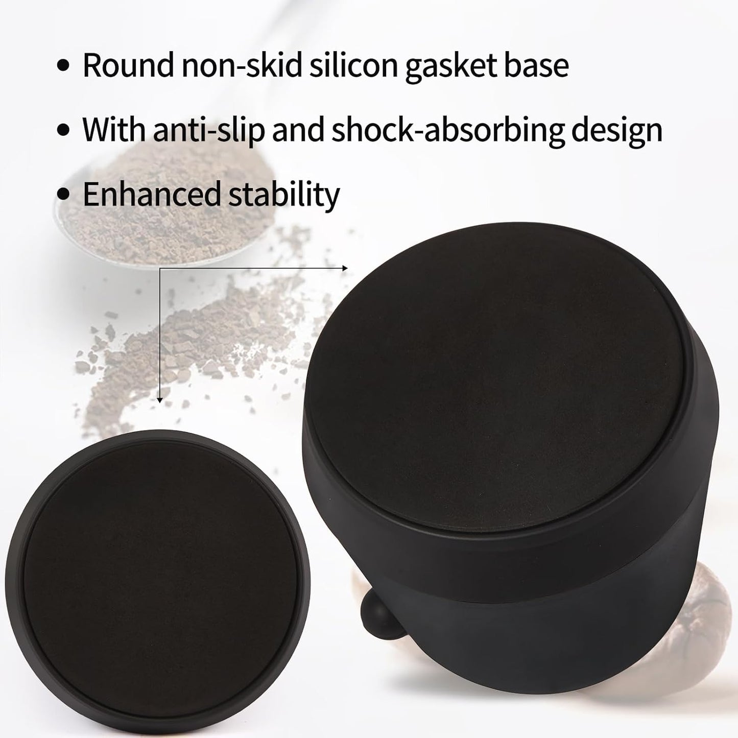 Knock Box 6 Inch Espresso Knock Box Shock-Absorbent Knock Box Espresso with Removable Knock Bar and Non-Slip Base Espresso Machine Accessories for Home/Office