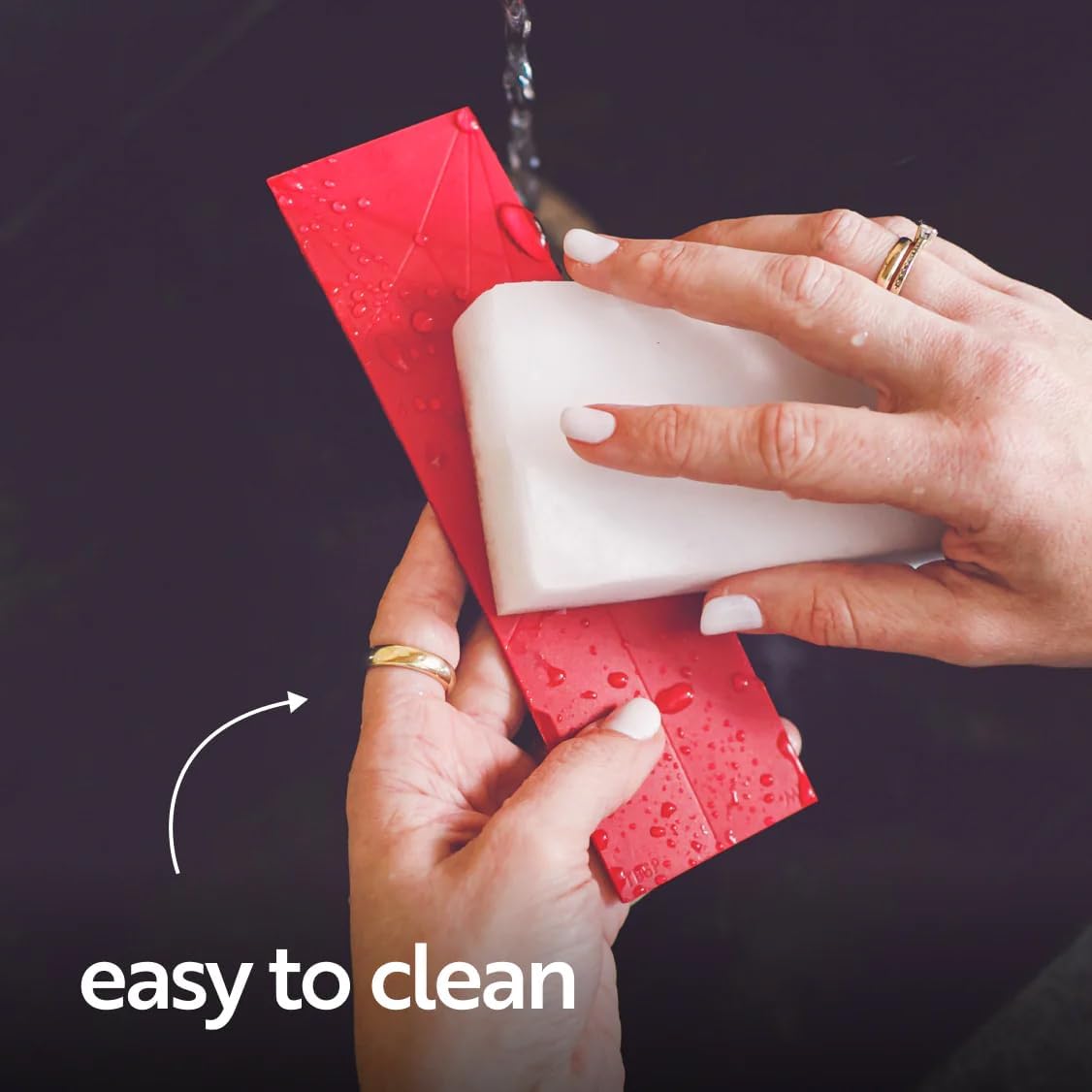 POLYGONS FLAT 3-IN-1 FOLDING MEASURING SPOONS | 2 Spoons with 6 Different Sizes (Pink)