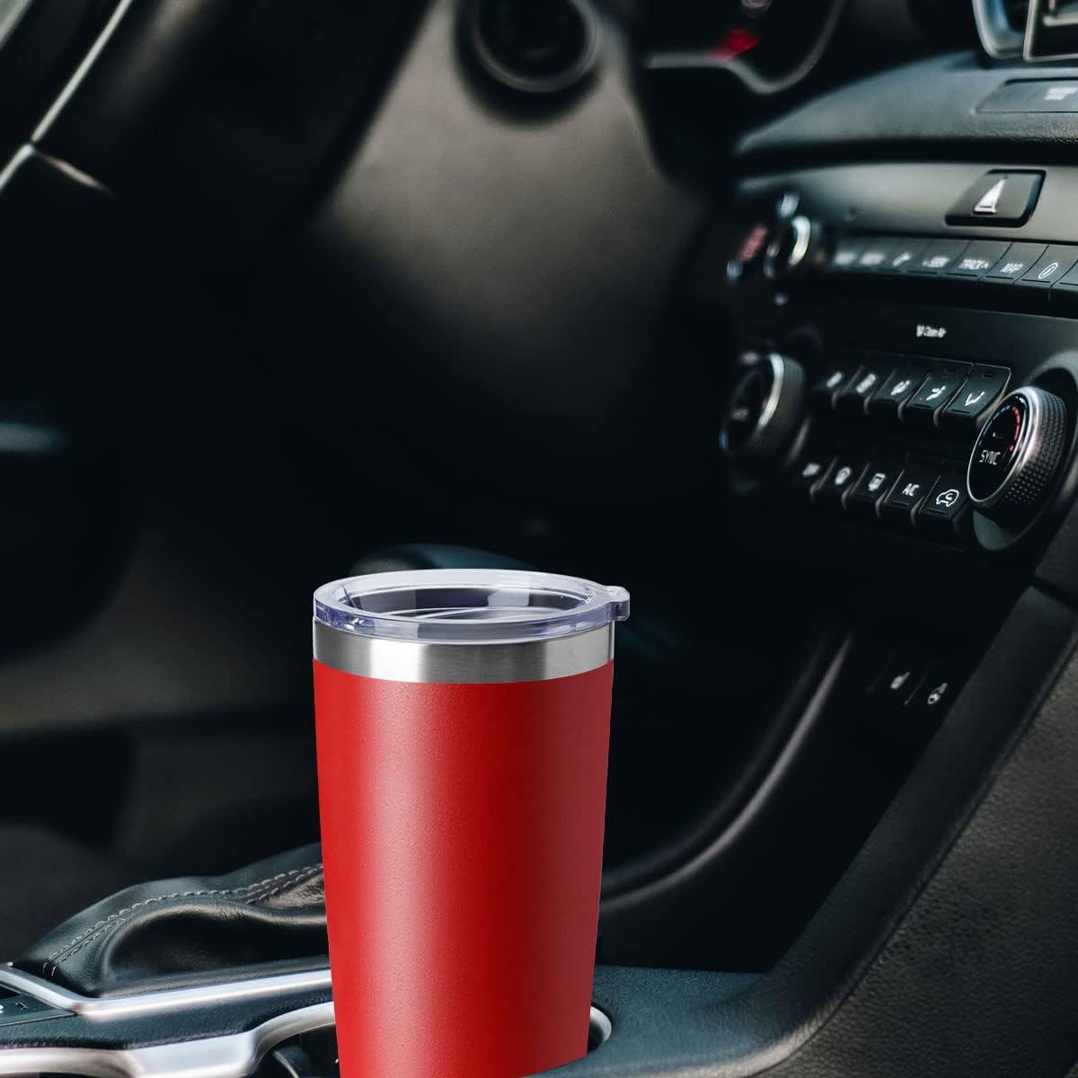 HASLE OUTFITTERS 20oz Tumblers Stainless Steel Mugs with Lid Double Wall Vacuum Insulated Coffee Cups for Cold & Hot Drinks (20oz-Red, 12 Pack)