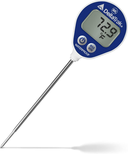 DeltaTrak 11050 Professional Digital Meat Thermometer for Kitchen Waterproof Lollipop Thermometer NSF Certified