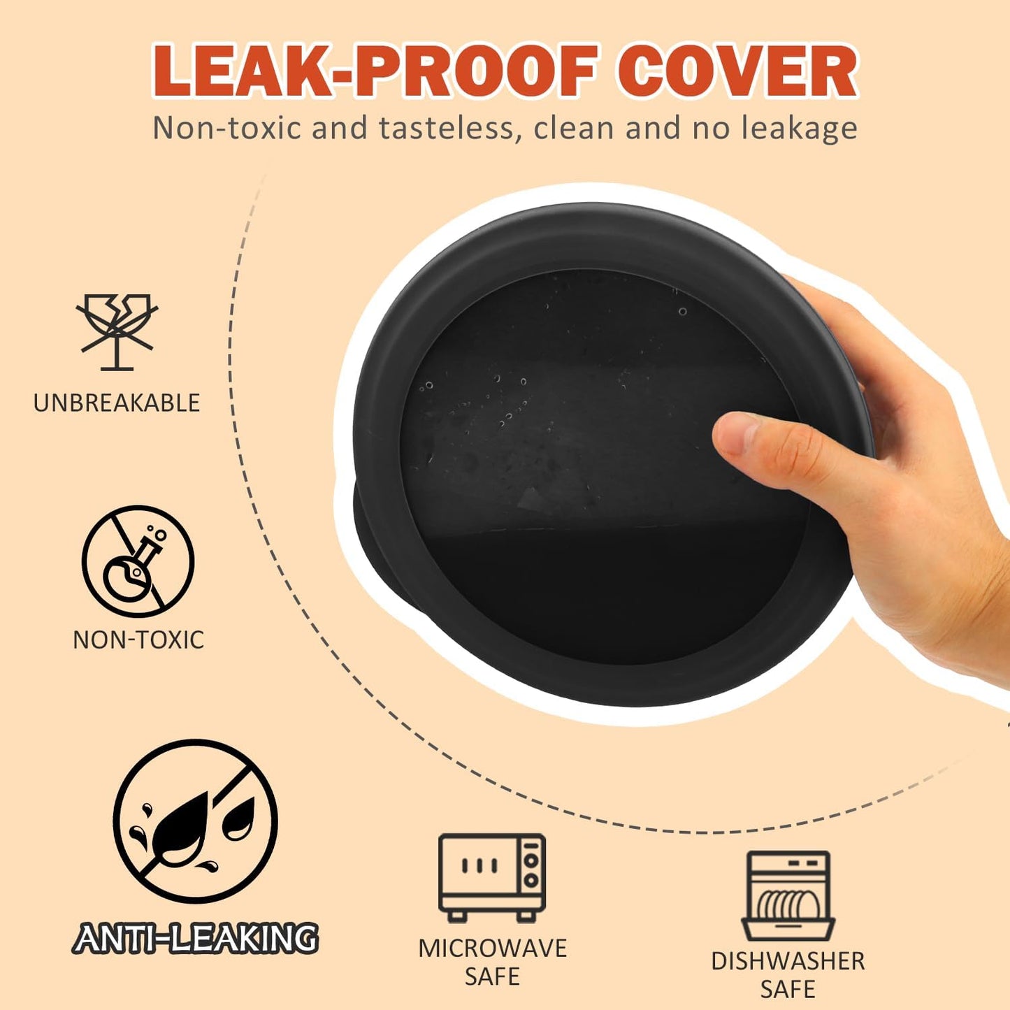 40oz wheat straw bowls set of 4,unbreakable ramen bowl set with cover,alternative plastic bowls with cover for kitchen,party,camping and picnic. Black