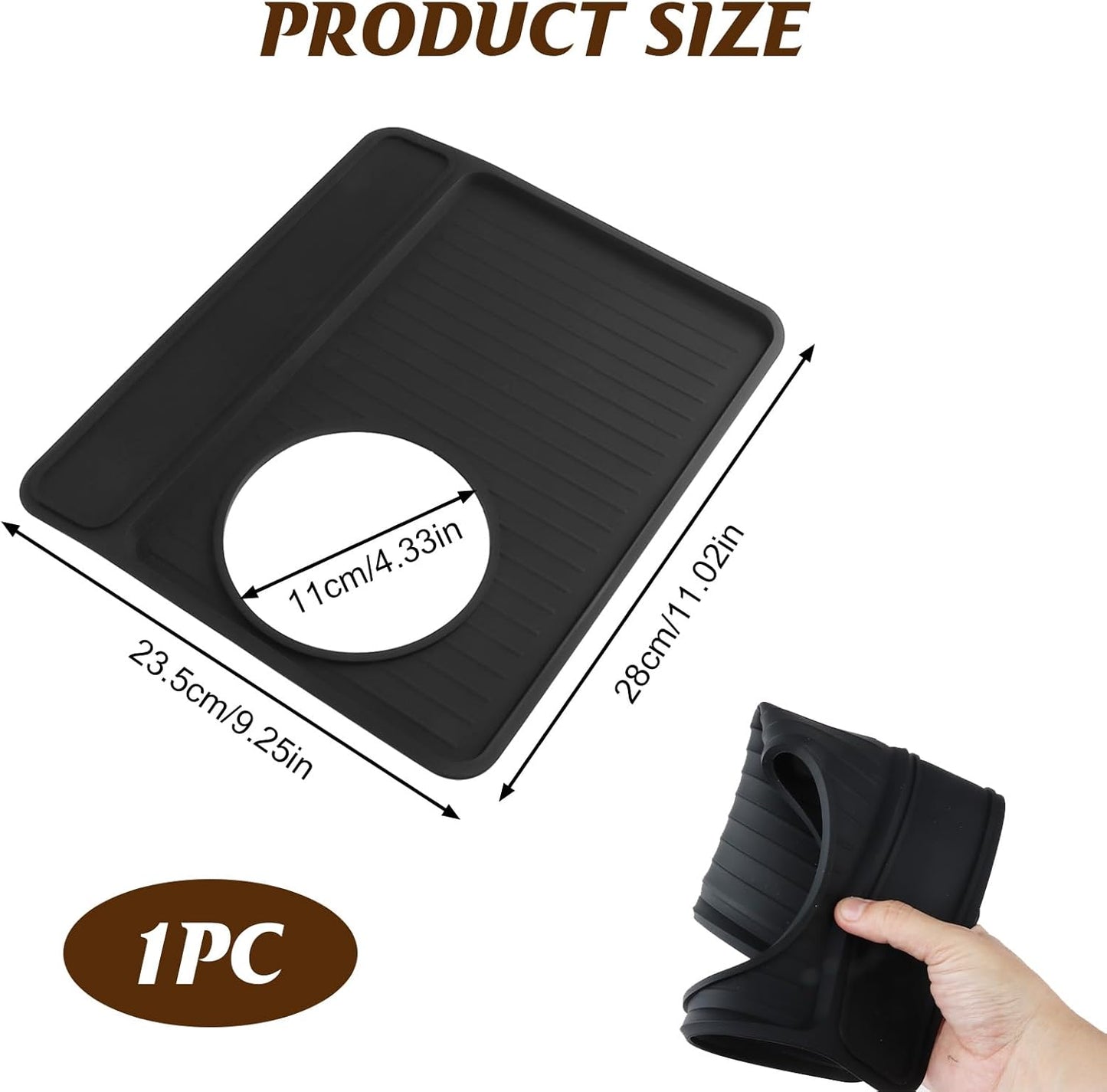 Tamping Mat for Espresso Machine,Coffee Machine Mat,Espresso Accessories，food Grade Silicone Material, Non-slip, Waterproof and Heat-Resistant，for Amping Mat for Breville 870/880